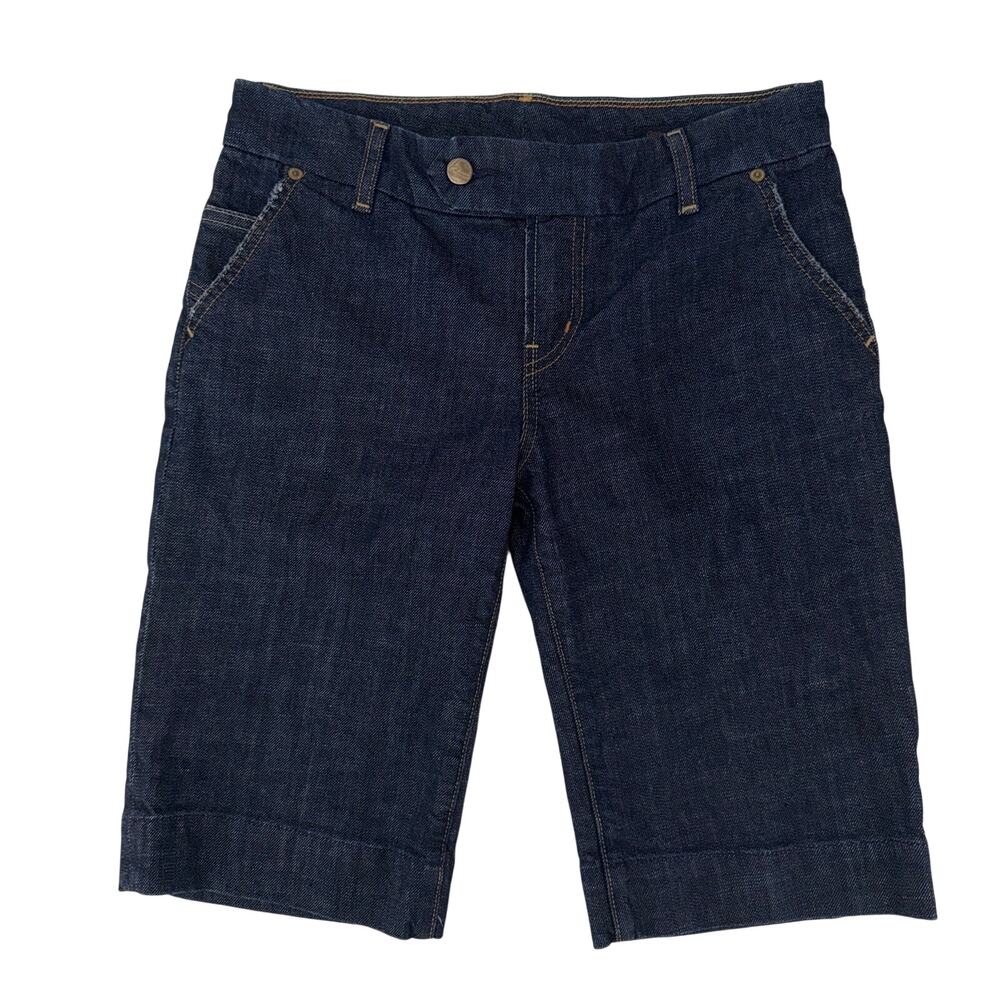 Citizens of Humanity Dark Wash Wide Hem Denim Bermuda Shorts Jorts Size 28